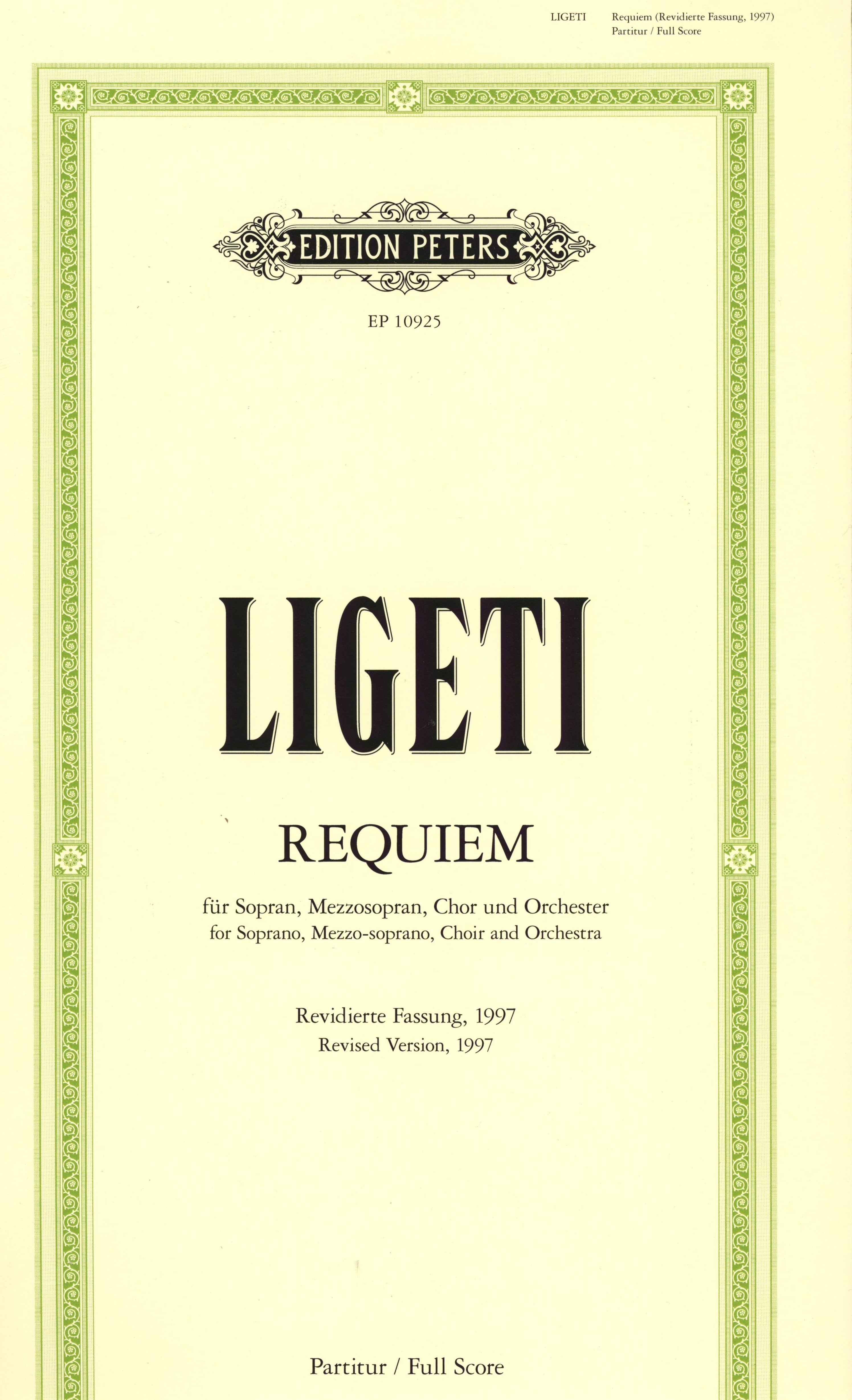 Ligeti: Requiem - Revised Version -1997 – Ficks Music