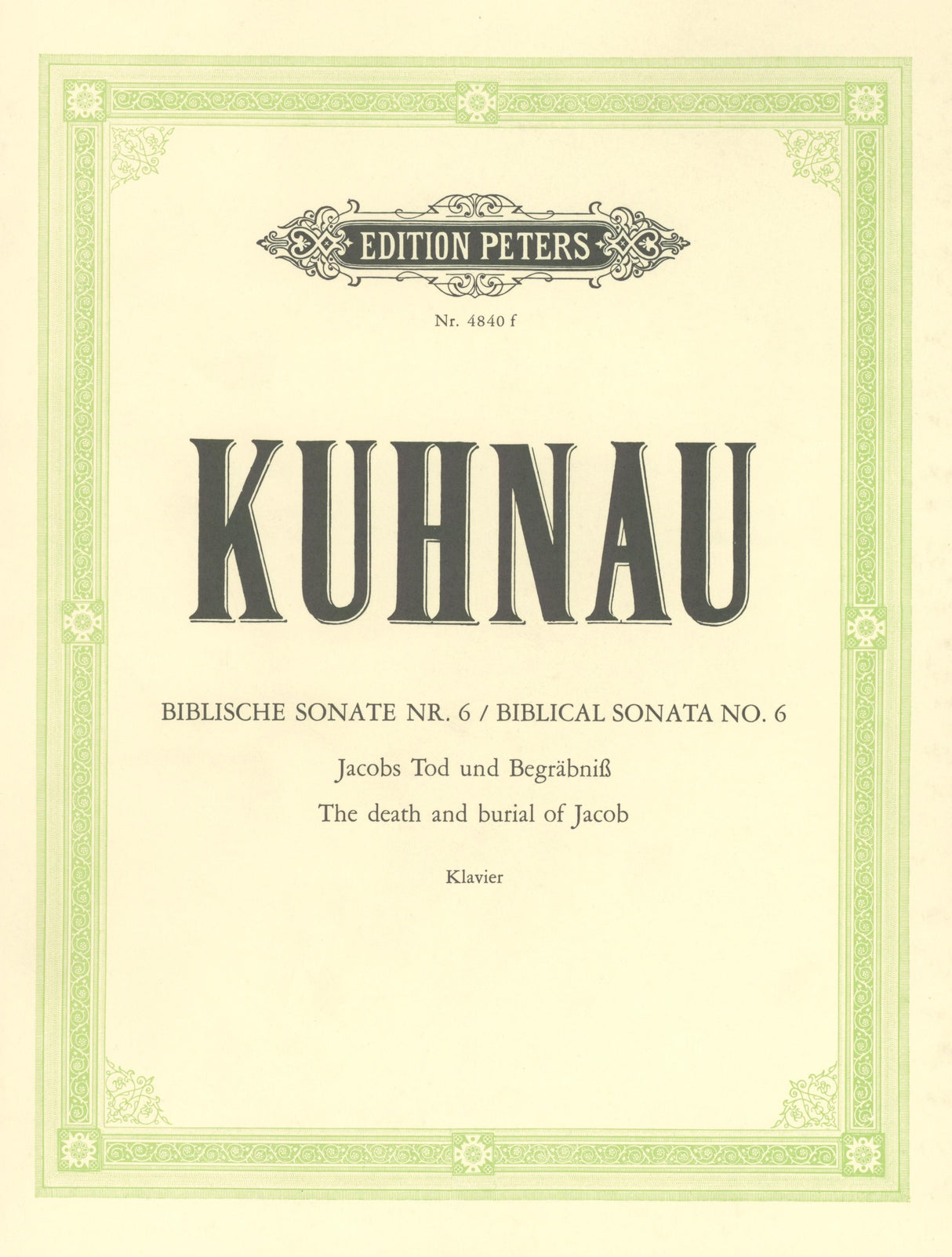 Kuhnau: Jacob's Death & Burial