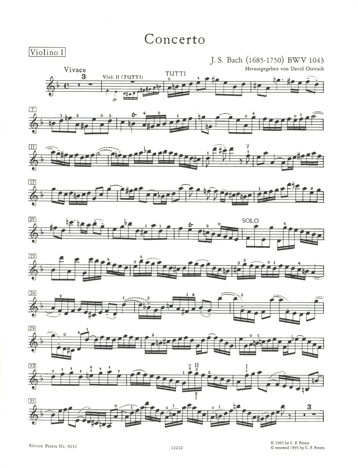 Bach: Concerto for 2 Violins in D Minor, BWV 1043