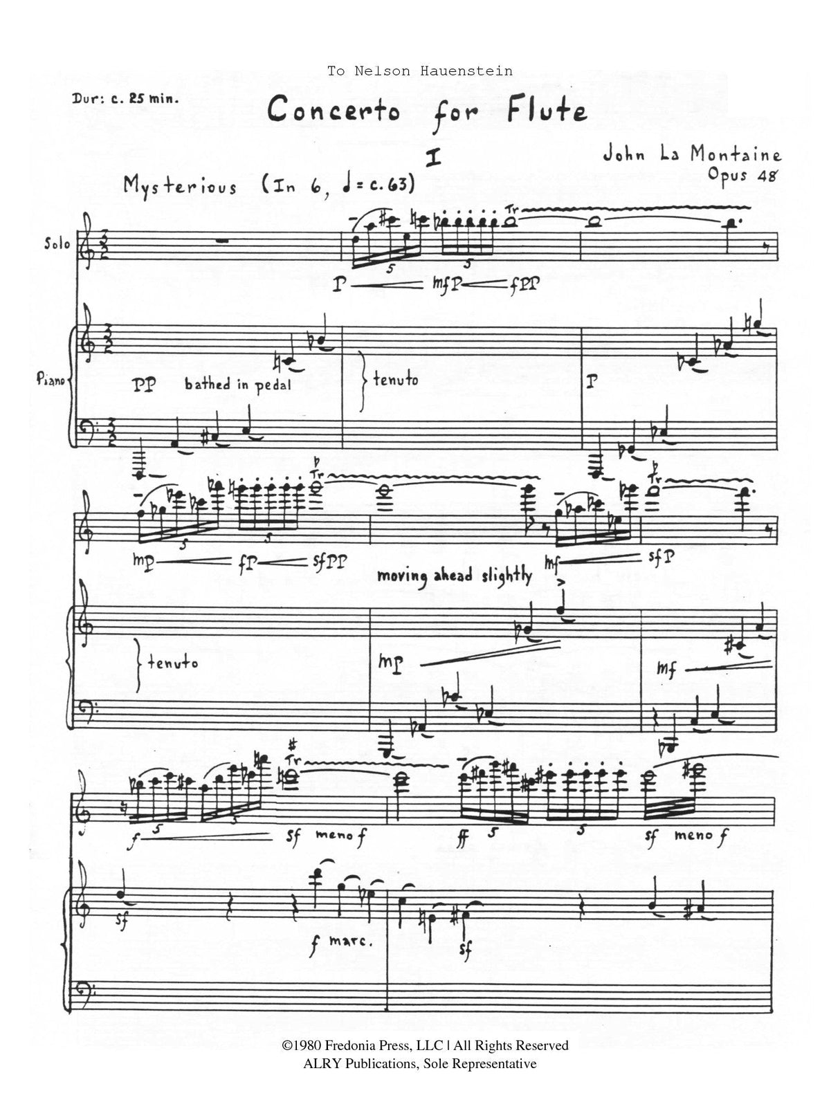 La Montaine: Flute Concerto