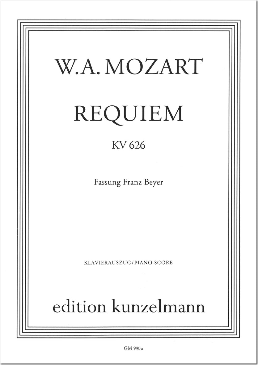 Requiem de Wolfgang Amadeus Mozart - Barenreiter - Requiem - full score -  Barenreiter