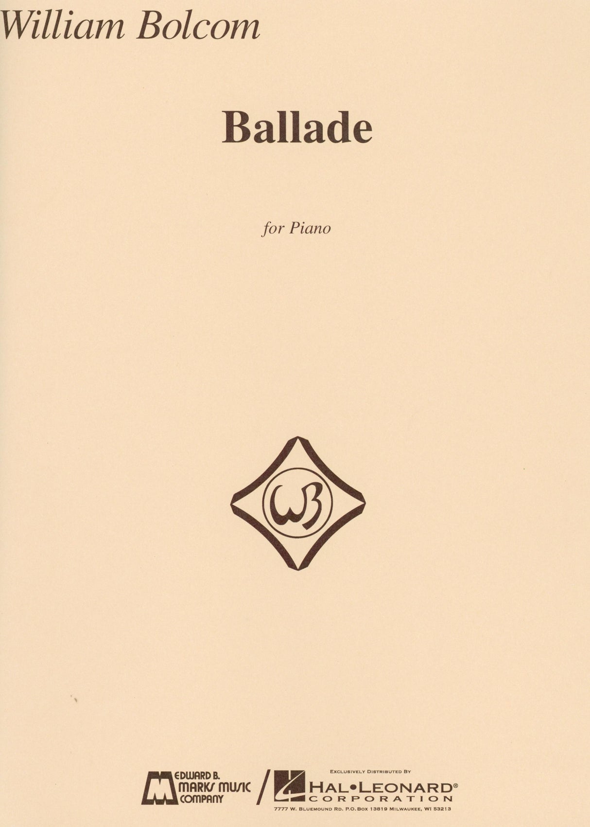 Bolcom: Ballade