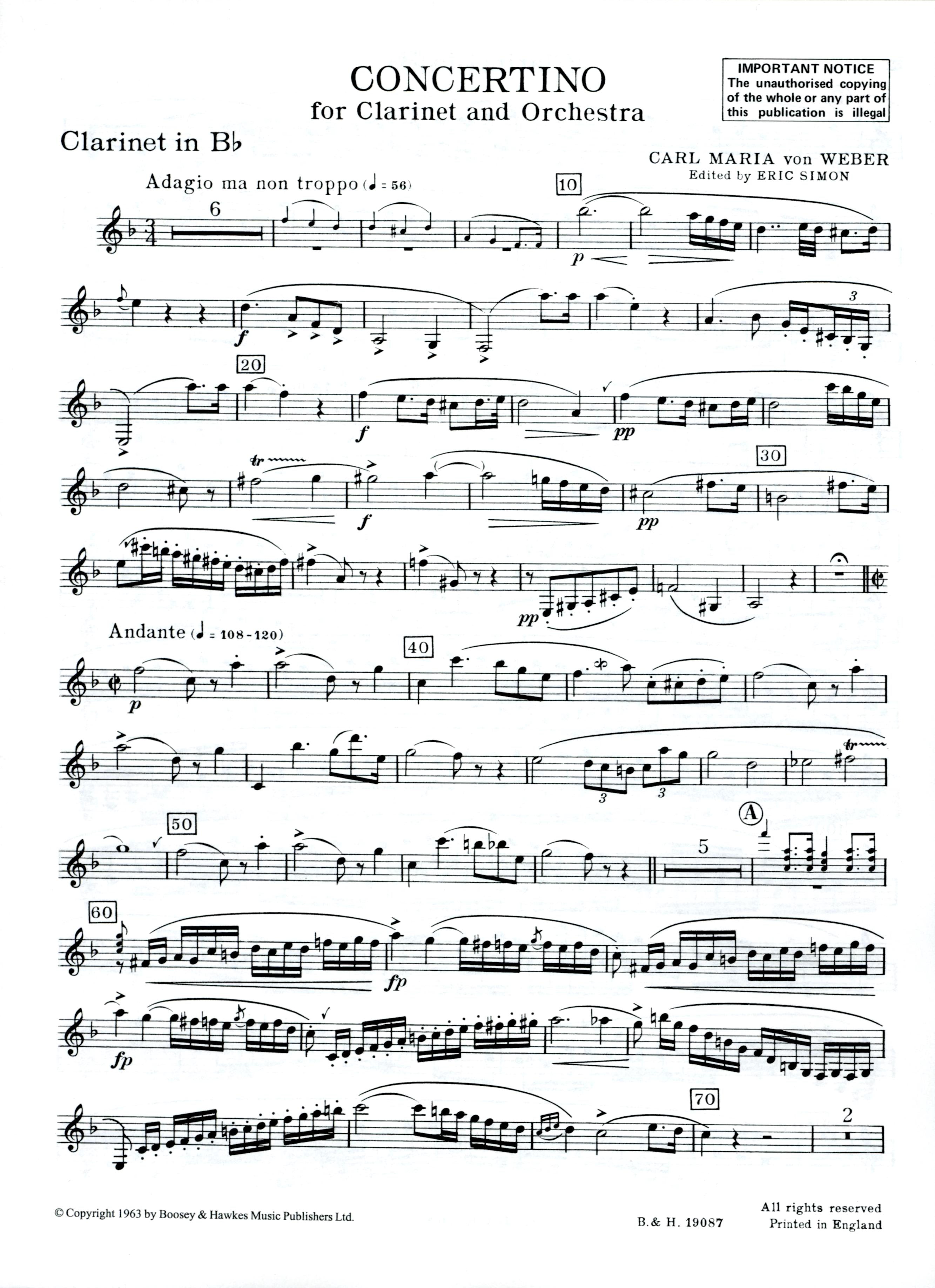 Weber: Concertino in E-flat Major