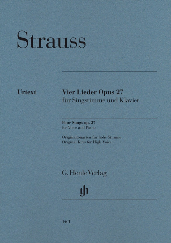 Strauss: 4 Lieder, TrV 170, Op. 27