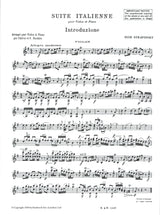 Stravinsky: Suite Italienne (arr. for violin)