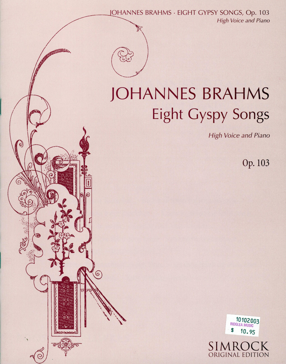 Brahms: Zigeunerlieder, Op. 103 (Version for Voice & Piano)