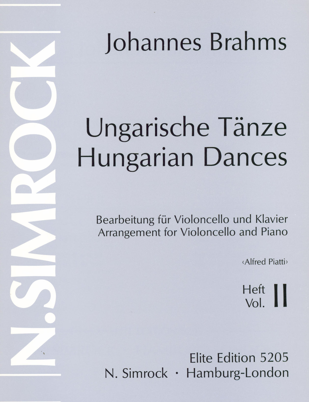 Brahms: Hungarian Dances, Nos. 6-10 (arr. for cello & piano)