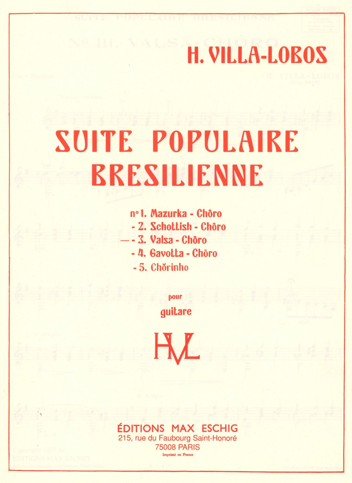 Villa-Lobos: Valsa-Chôro from Suite Populaire Bresilienne