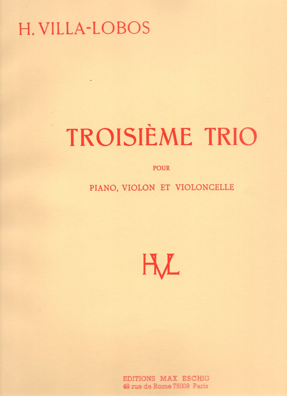 Villa-Lobos: Piano Trio No. 3