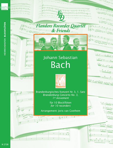 Bach: 1st Movement from Brandenburg Concerto No. 3 (arr. for 10 recorders)