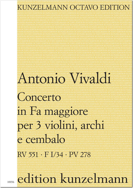 Vivaldi: Concerto for 3 Violins, RV 551