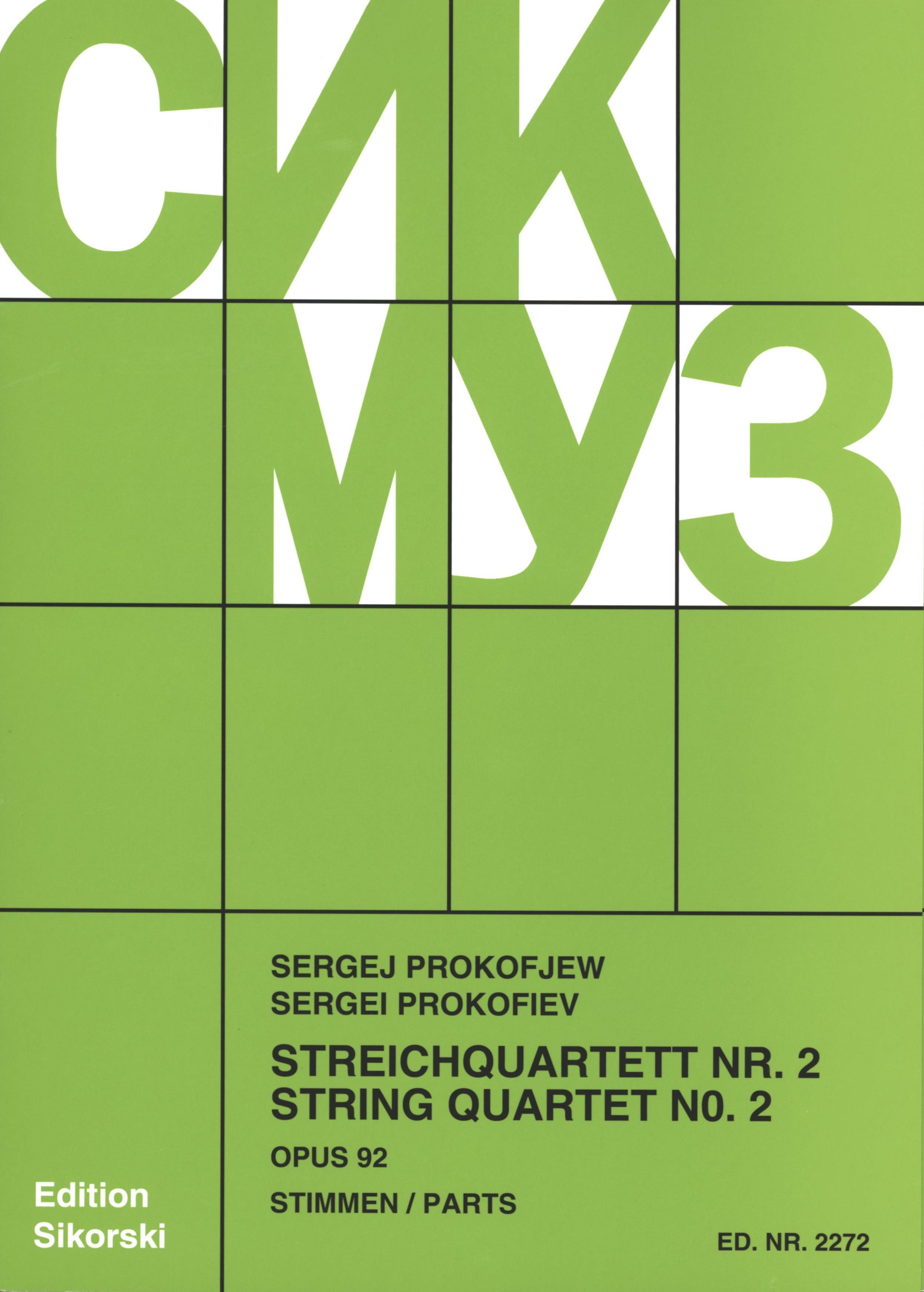 Prokofiev: String Quartet No. 2, Op. 92 – Ficks Music