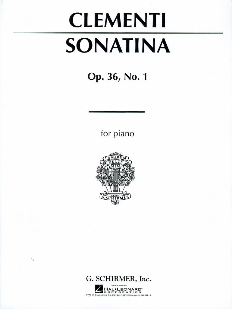 Clementi - Piano Sonatina No. 1 in C Major, Op 36 Sheet music for Piano  (Solo)