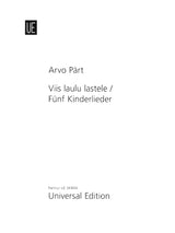 Pärt: Viis laulu lastele