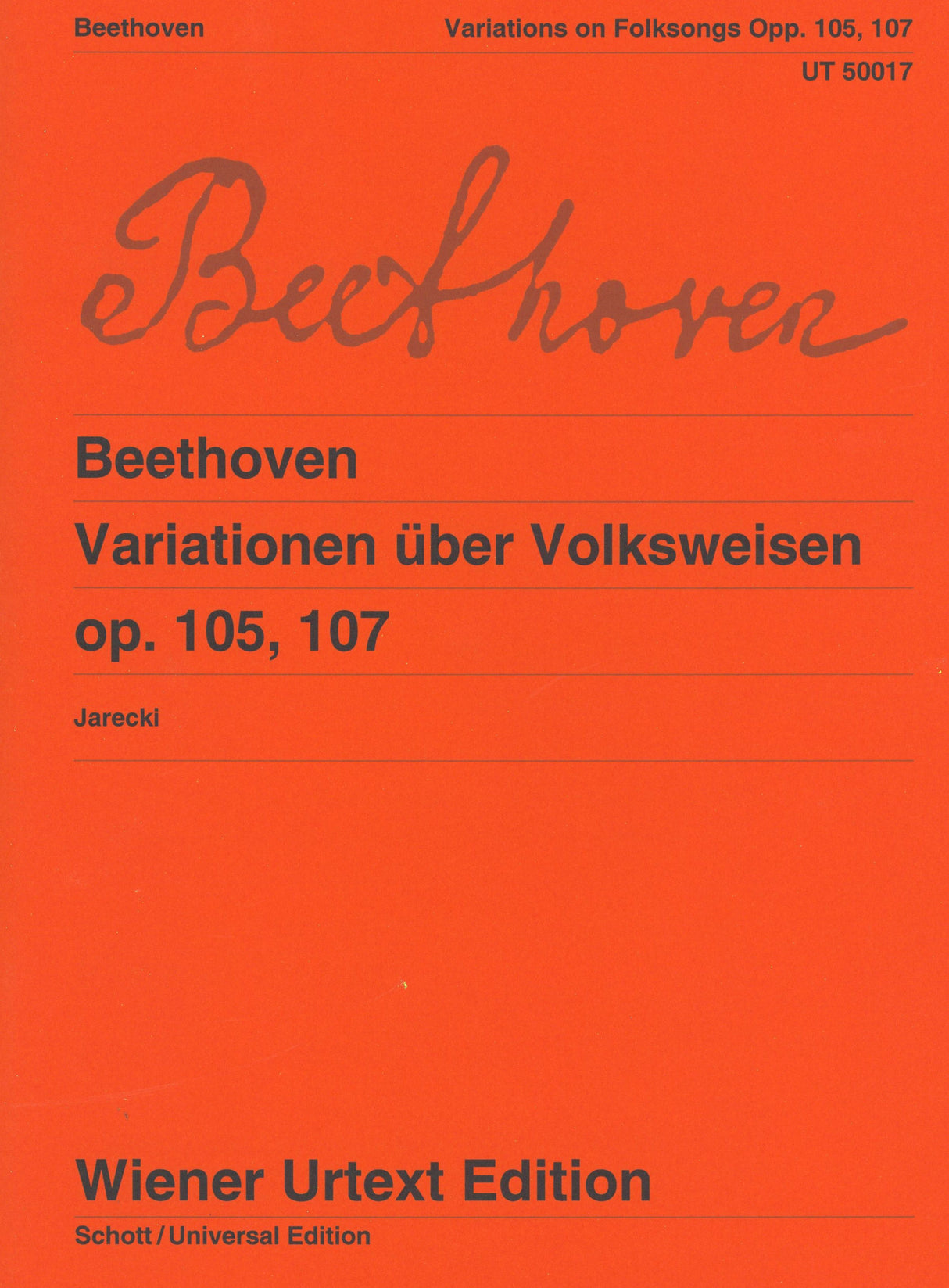 Beethoven: Variations on Folk Songs, Opp. 105 & 107