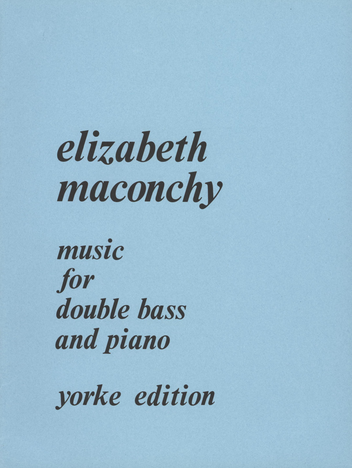 Maconchy: Music for Double Bass and Piano