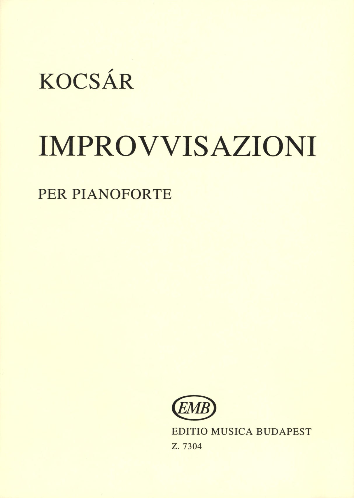 Kocsár: Improvvisazioni