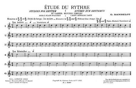 Dandelot: Étude du Rythme - Volume 1