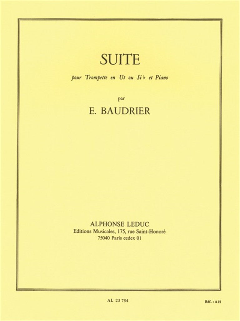 Baudrier: Suite for Trumpet & Piano