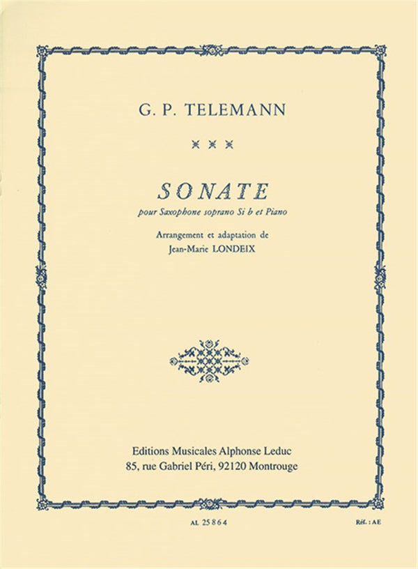 Siciliana from Partita No. 2 (G.P. Telemann) - Free Flute Sheet