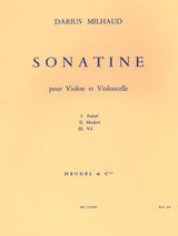 Milhaud: Sonatine for Violin & Cello, Op. 324