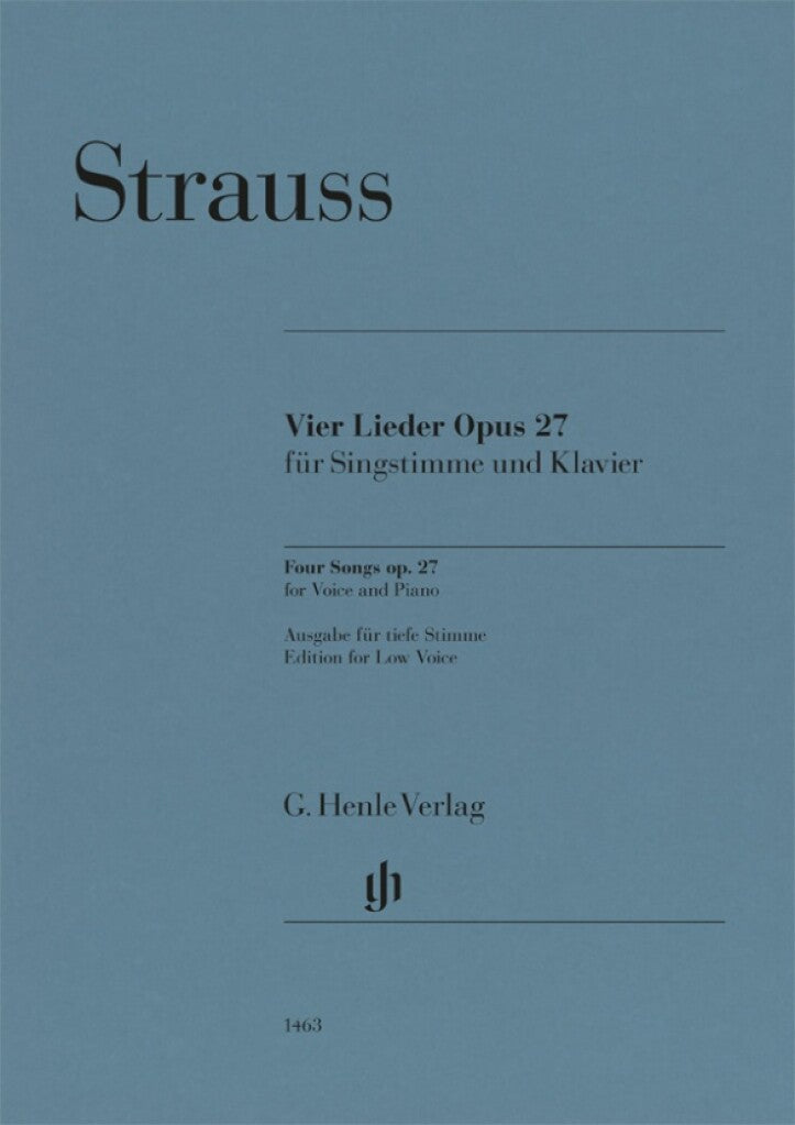 Strauss: 4 Lieder, TrV 170, Op. 27