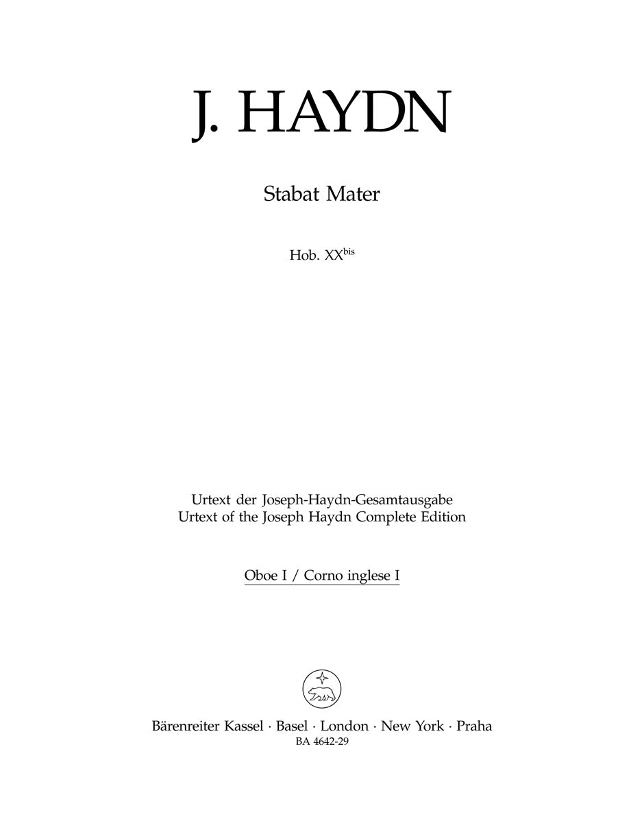 Haydn: Stabat Mater, Hob. XX bis