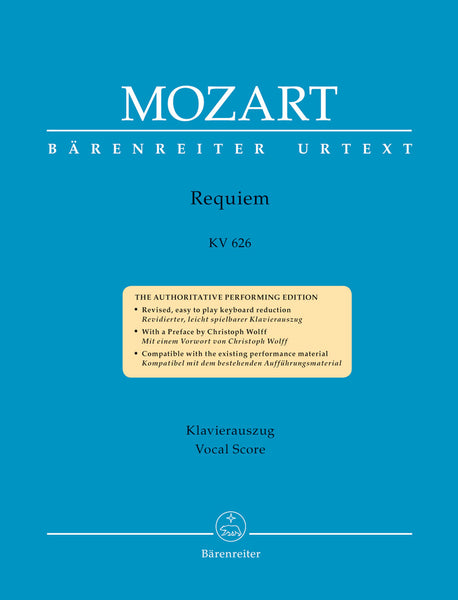 Requiem de Wolfgang Amadeus Mozart - Barenreiter - Requiem - full score -  Barenreiter