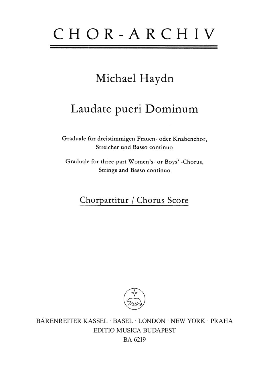 M. Haydn: Laudate pueri Dominum