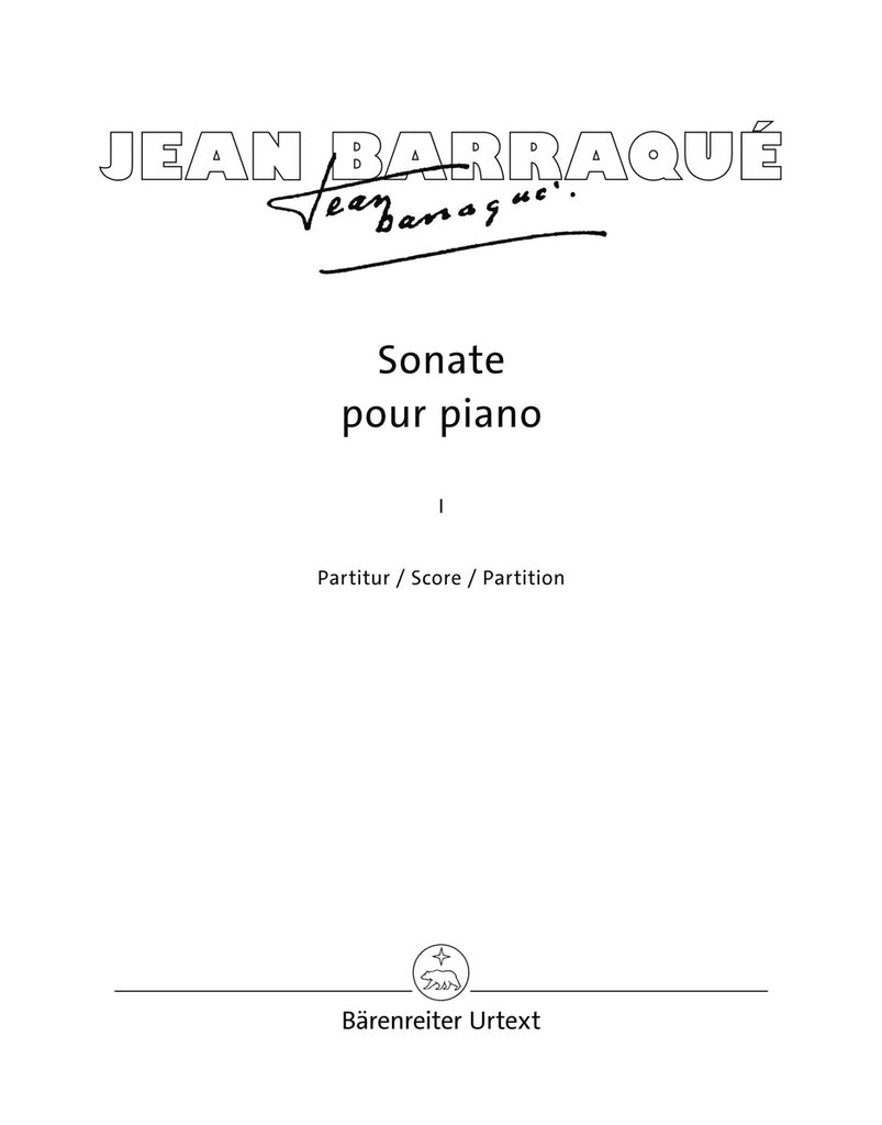 LPレコード JEAN BARRAQUÉ: SONATE POUR PIANO-