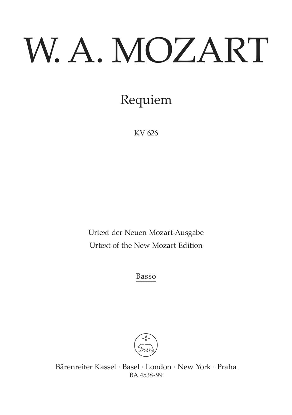 Mozart: Requiem, K. 626 (completed by Süssmayr)