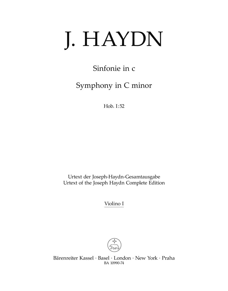 Haydn: Symphony in C Minor, Hob. I:52