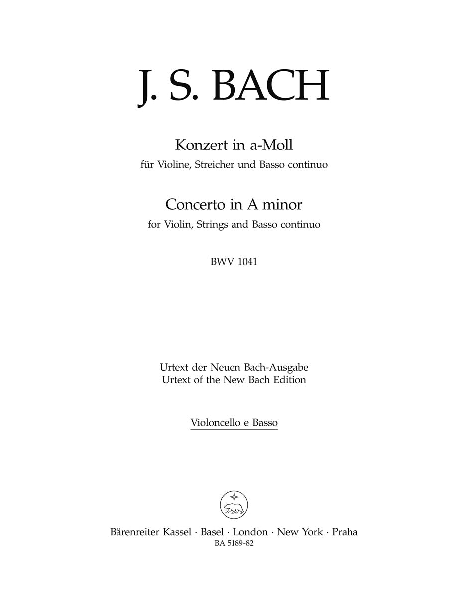 Bach: Violin Concerto in A Minor, BWV 1041