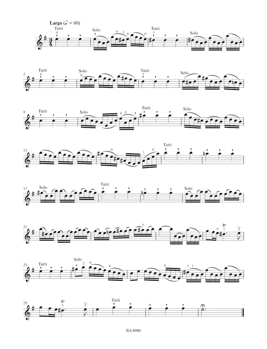 Vivaldi: Violin Concerto in G Major, RV 310, Op. No. 3 - Ficks Music