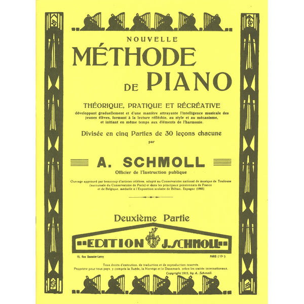 Méthode de piano Vol.1 (French Edition) by SCHMOLL A.