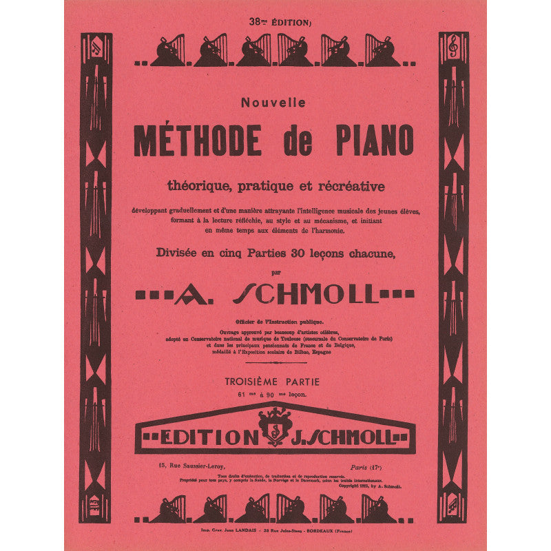 Schmoll: Méthode de piano - Volume 3