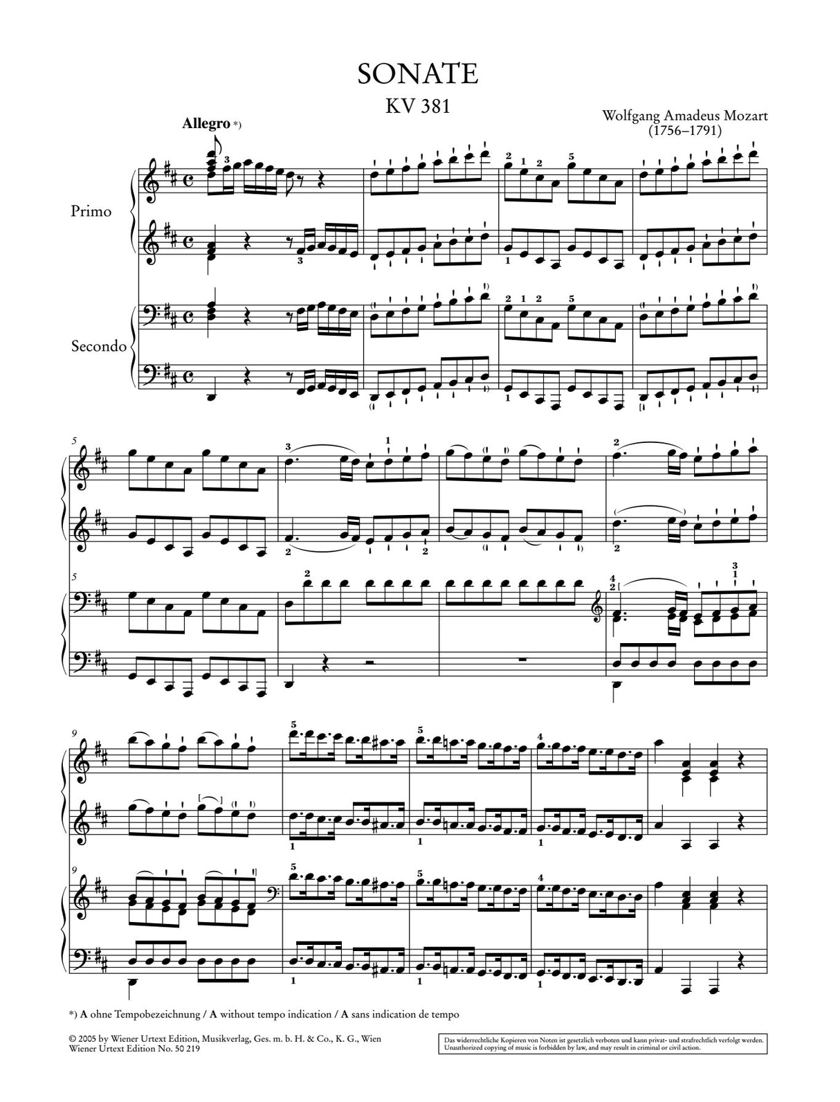 Mozart: Works for Piano Four-Hands